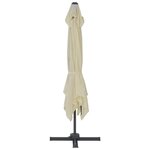 vidaXL Parasol de jardin déporté avec mât en aluminium 300 x 300 cm Sable