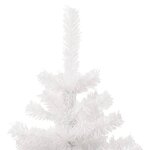 vidaXL Arbre de Noël hélicoïdal pré-éclairé avec pot blanc 120 cm PVC