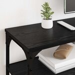 vidaXL Meuble TV Chêne noir 160 x 30 x 50 cm Bois d'ingénierie et fer