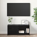 vidaXL Meuble TV Chêne noir Bois d'ingénierie
