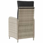 vidaXL Chaise de jardin inclinable Gris clair et gris foncé