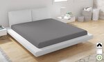 Drap housse en coton bio 160 x 200 cm - Gris