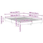 vidaXL Cadre de lit sans matelas chêne artisanal 140x200 cm