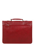 Serviette cartable homme Premium en cuir - KATANA - 2 soufflets - 38 cm - 31022-Rouge