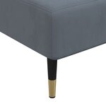 vidaXL Canapé-lit en forme de L gris 279x140x70 cm velours