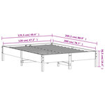 vidaXL Cadre de lit sans matelas cire marron 120x200cm bois pin massif