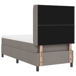 vidaXL Lit à ressorts avec matelas Taupe 100 x 200 cm tissu