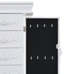 vidaXL Armoire à bijoux sur pieds Blanc