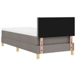vidaXL Lit à ressorts avec matelas Taupe 90 x 190 cm tissu
