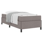 vidaXL Lit à ressorts Taupe 90 x 200 cm tissu