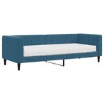 vidaXL Lit de jour avec matelas bleu 80x200 cm velours