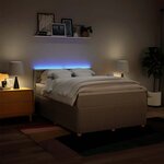 vidaXL Sommier à lattes de lit avec matelas Crème 140x200 cm Tissu