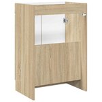vidaXL Armoire sous évier de salle de bain Chêne Sonoma