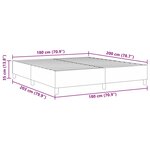 VidaXL Lit Box Spring Vert Clair Grey Super King Tissu en Velours Côtelé