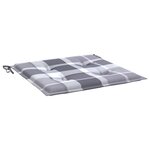 vidaXL Coussins de chaise de jardin lot de 6 carreaux gris 40x40x4 cm
