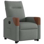 vidaXL Fauteuil inclinable électrique gris foncé tissu