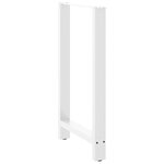 vidaXL Pieds de table de bar Blanc 2 pièces 60 x (100-101) cm Acier