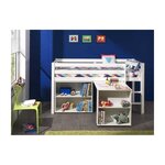 PINO Bureau pour Lit Mezzanine MDF Blanc 94 x 68 x 72 cm