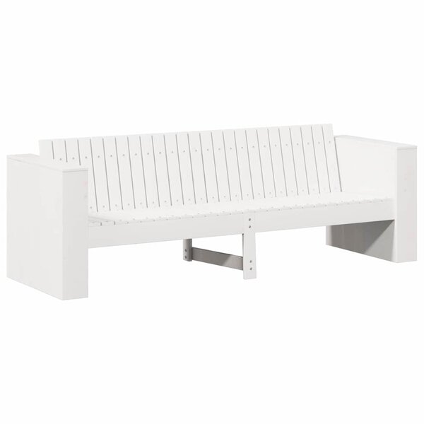 vidaXL Canapé de jardin Blanc 185 5 x 60 x 62 cm Bois de pin massif