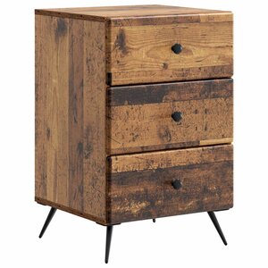 vidaXL Cabinet de chevet avec tiroir Bois ancien 43 x 41 x 66 5 cm