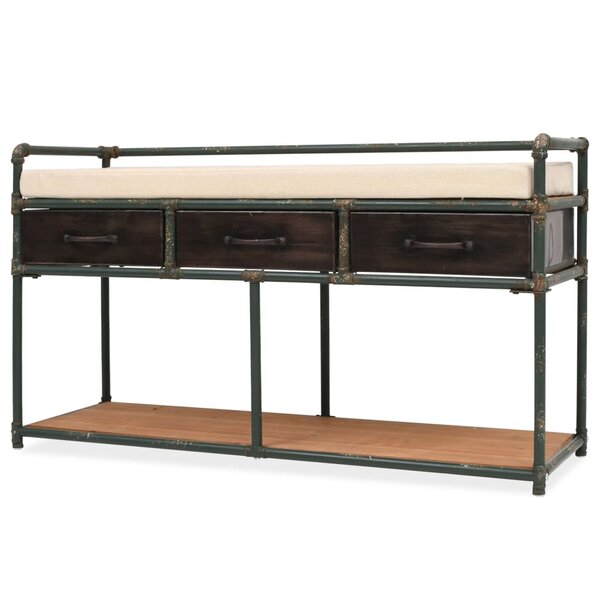 vidaXL Banc de rangement avec coussin 107 5 x 34 5 x 59 cm