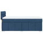 vidaXL Sommier à lattes de lit avec matelas Bleu 90x200 cm Tissu