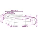 vidaXL Lit avec rangement et matelas Gris clair 200 x 200 cm