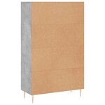 vidaXL Buffet haut gris béton 69 5x31x115 cm bois d'ingénierie