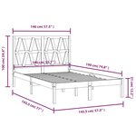 vidaXL Cadre de lit Bois de pin massif 140x190 cm