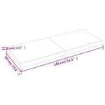vidaXL Dessus de table bois massif traité bordure assortie