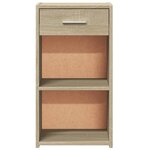 vidaXL Tables de chevet 2 Pièces chêne sonoma 35x34x65 cm bois ingénierie