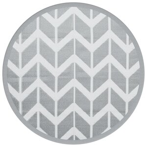 vidaXL Tapis d'extérieur gris Ø120 cm PP