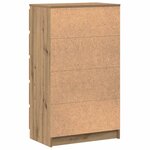 vidaXL Commode chêne artisanal 60x36x103 cm bois d'ingénierie