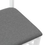 vidaXL Chaises à manger coussins 2 Pièces blanc bois massif caoutchouc