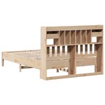 vidaXL Lit bibliothèque sans matelas 160x200 cm bois massif de pin