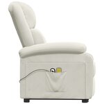 vidaXL Fauteuil de massage Crème Velours