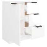 vidaXL Buffet Blanc brillant 60x30x70 cm Bois d'ingénierie