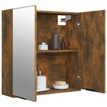 vidaXL Armoire à miroir de salle de bain Chêne fumé 64x20x67 cm