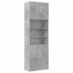 vidaXL Buffet haut gris béton 80x42 5x249 cm bois d'ingénierie