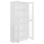 vidaXL Armoire à vitrine Blanc 82 5x30 5x185 cm Bois d'ingénierie
