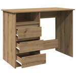 vidaXL Bureau chêne artisanal 102x50x75 cm bois d'ingénierie