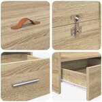 vidaXL Cadre de lit avec rangement Chêne Sonoma 140 x 200 cm