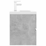 vidaXL Armoire d'évier et lavabo intégré gris béton bois d'ingénierie
