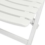 vidaXL Ensemble de bistro pliable 3 Pièces Plastique Blanc