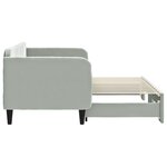 vidaXL Lit de jour avec lit gigogne gris clair 80x200 cm velours