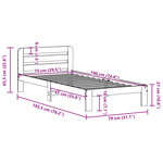 vidaXL Cadre de lit sans matelas 75x190 cm bois de pin massif