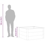 vidaXL Lit surélevé de jardin WPC 100x100x54 cm Gris