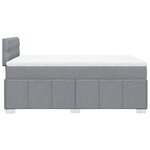 vidaXL Sommier à lattes de lit et matelas gris clair 120x190 cm tissu