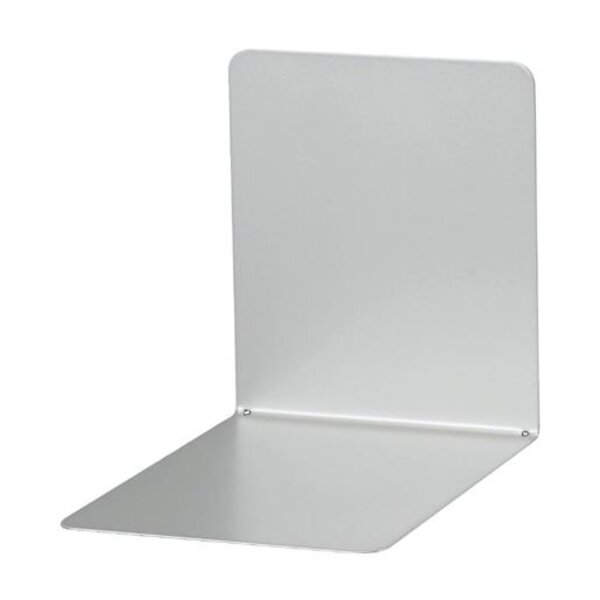 Lot de 2 Serre-livres métallique large 14 x 12 x 14 cm magnétique Argent MAUL