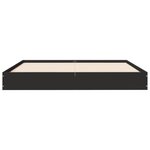 vidaXL Cadre de lit sans matelas noir 120x190 cm bois d'ingénierie